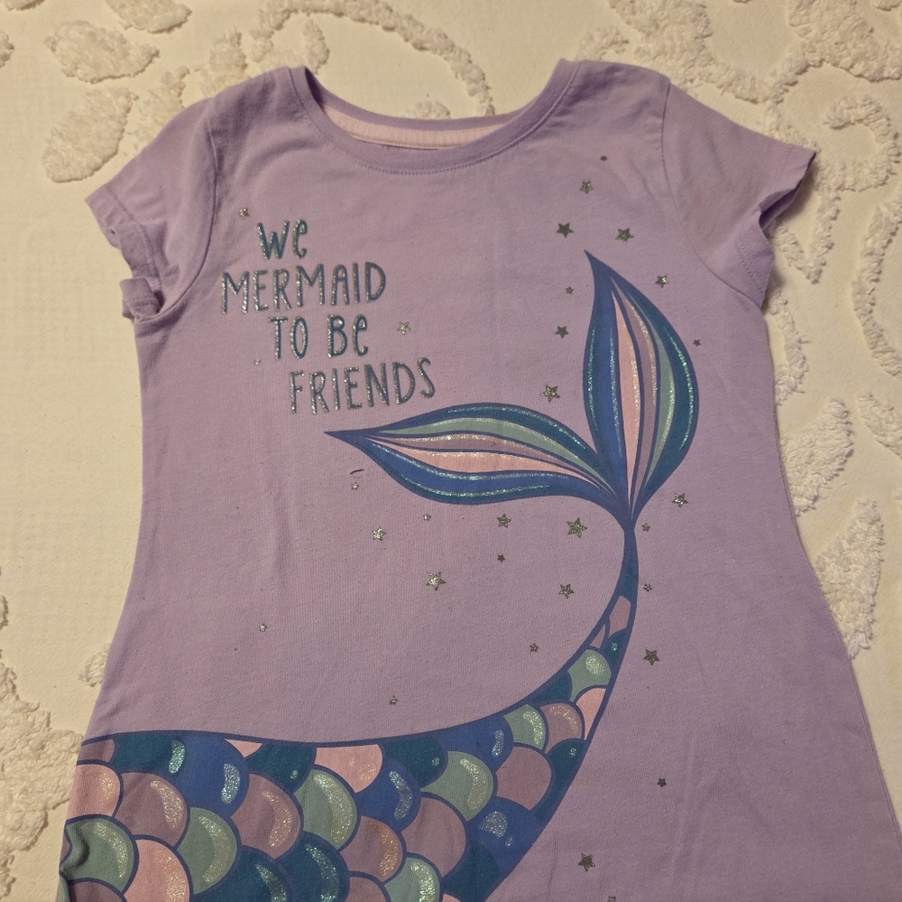 Wonder Nation Purple Mermaid Kids Shirt